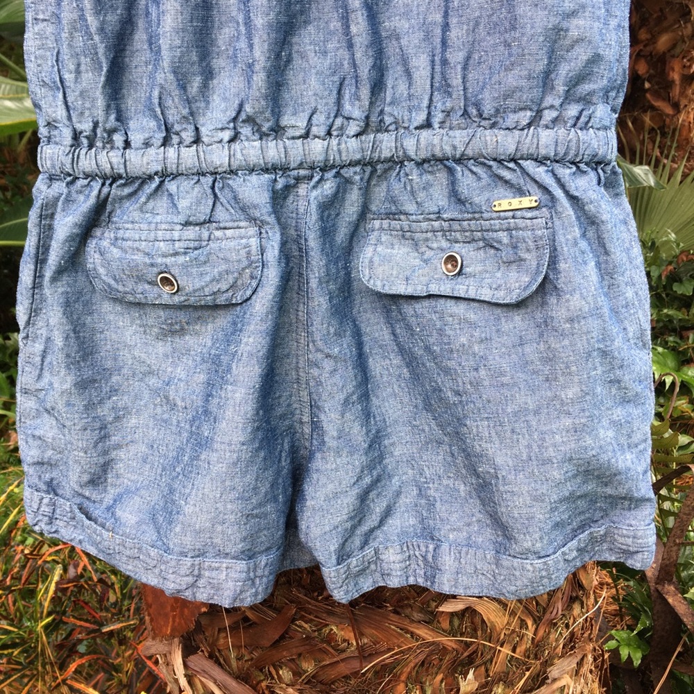 Roxy 💜 Denim Romper L - Picture 3 of 6